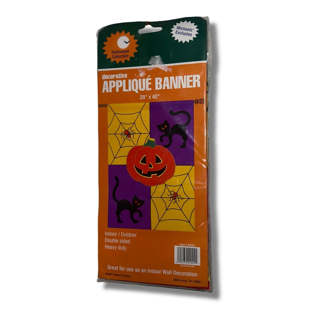 Vtg 2001 Halloween Flag Banner